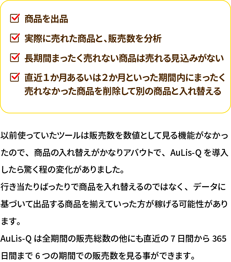 売れる商品リストを作っていくには？